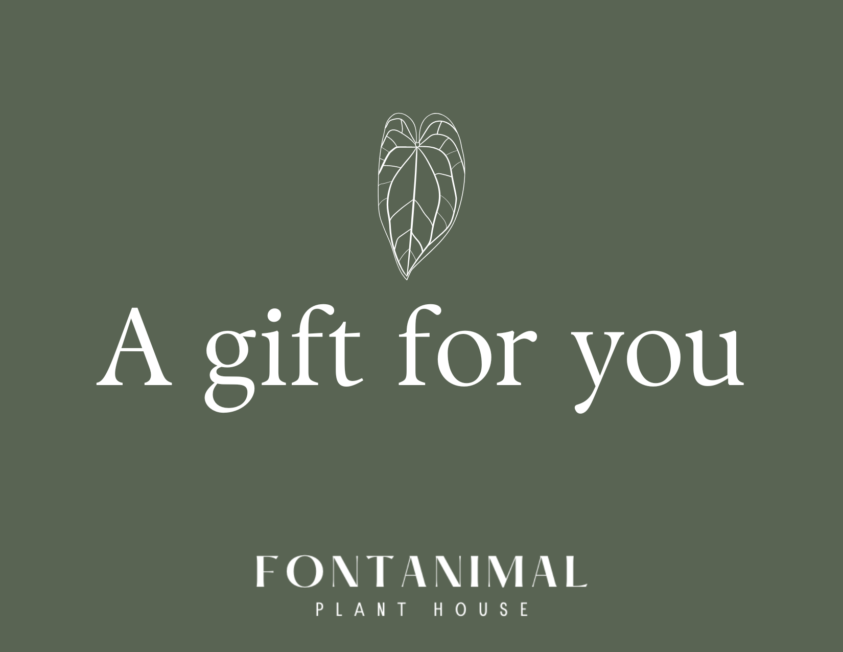 Fontanimal Plant House Gift Card
